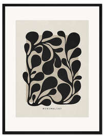 Gerahmter Kunstdruck Minimalistische Pflanze