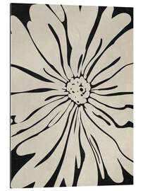 Gallery print Black and beige flower