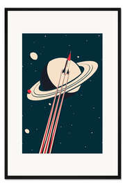 Gerahmter Kunstdruck Rakete Saturn