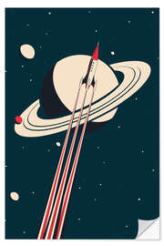 Sticker mural Rocket saturn