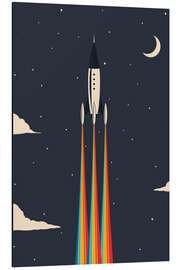 Magnettafel Regenbogen-Rakete