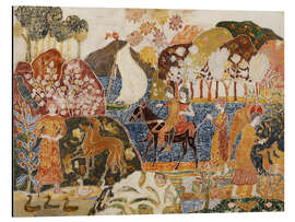 Magnettafel Zwei Figuren auf einem Maultier