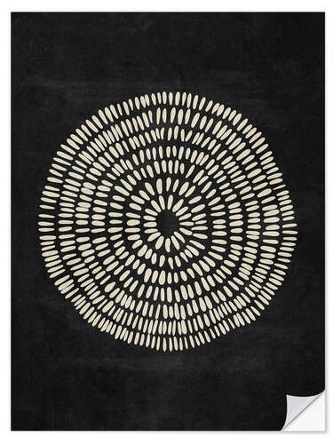 Selvklebende plakat Abstract black circle