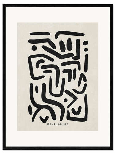 Gerahmter Kunstdruck Abstrakte minimalistische Kunst