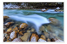 Obraz  The crystal clear river Soca in Slovenia - Thomas Hagenau