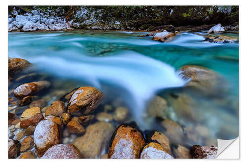 Wall sticker The crystal clear river Soca in Slovenia