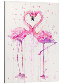 Magnettafel Flamingo-Liebe