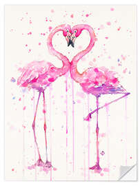 Wandsticker Flamingo-Liebe