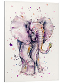 Aluminium print Elephant Love