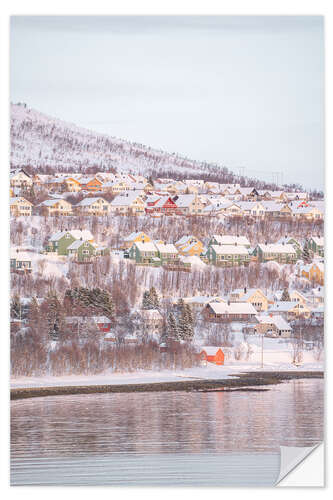 Selvklebende plakat Houses of Tromsø