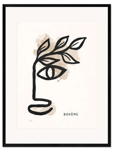 Framed art print Abstract floral portrait
