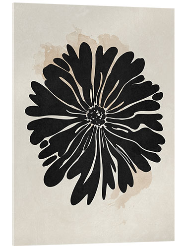 Akrylbilde Abstract black flower