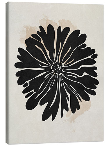 Canvas print Abstract black flower