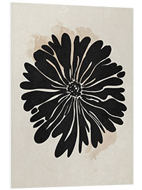 Quadro em PVC Abstract black flower