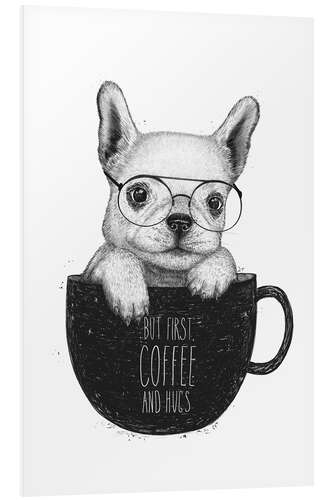 Obraz na PCV Pug with coffee