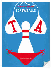 Selvklebende plakat Screwballs