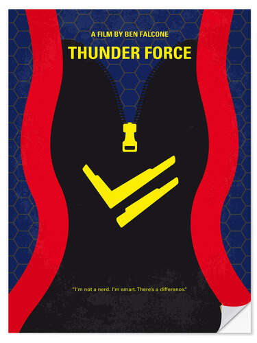 Selvklæbende plakat Thunder Force