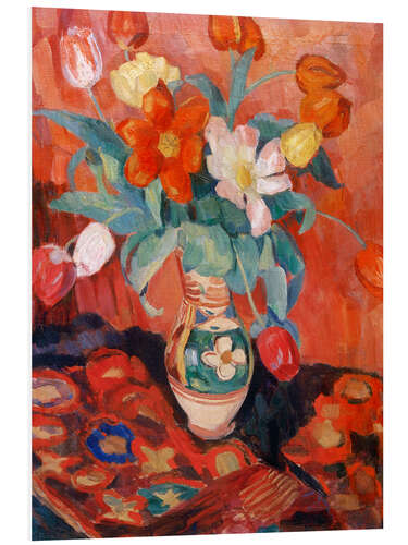 Foam board print Tulip still life