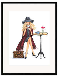 Framed art print Lady Latte