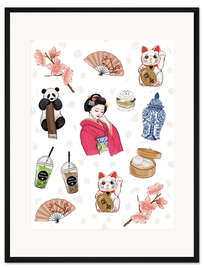 Gerahmter Kunstdruck Japan Love