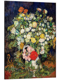 Magnettafel Vase mit Chrysanthemen und Feldblumen