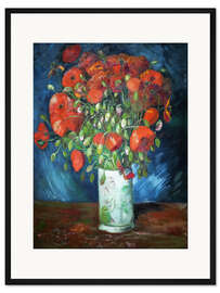 Gerahmter Kunstdruck Vase mit rotem Klatschmohn - Vincent van Gogh