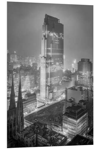 Stampa su PVC Historisches New York: Rockefeller Plaza at Night, 1933