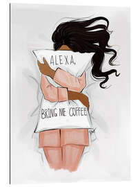 Cuadro de plexi-alu Bring Me Coffee - Dark hair