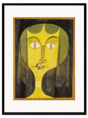 Gerahmter Kunstdruck Porträt einer Frau mit violetten Augen