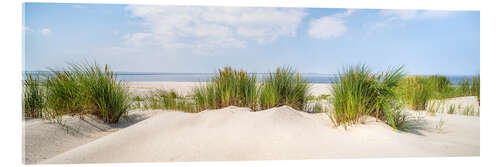 Obraz na szkle akrylowym Beach panorama with dunes and beach grass