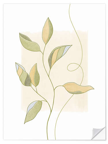 Wall sticker Graceful Leaves