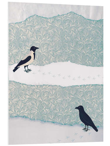 Bilde på skumplate Magpie and Crow in the Snow