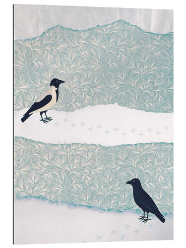 Gallery print Magpie and Crow in the Snow