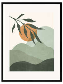Framed art print Sunset in the mountains