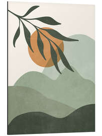 Magnettafel Sonnenuntergang in den Bergen