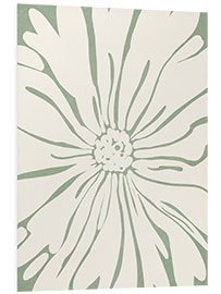 Foam board print Sage green and beige flower