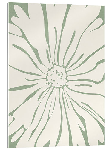 Stampa su plexi-alluminio Sage green and beige flower