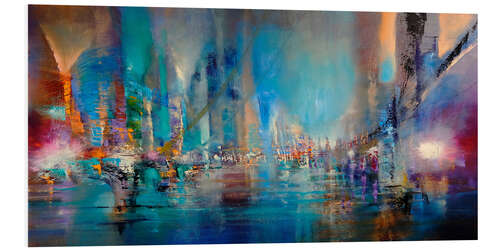 Tableau en PVC Vibrant life on the river