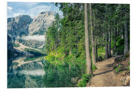 Foam board print Morning in Braies