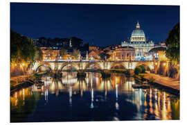 Foam board print Rome by Night