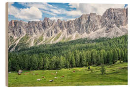 Hout print Italian Alps