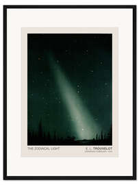 Gerahmter Kunstdruck Das Tierkreislicht, astronomische Zeichnung