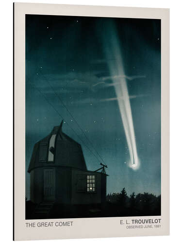 Stampa su alluminio The Great Comet of 1881, Astronomical Drawing