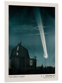 Foam board print The Great Comet of 1881, Astronomical Drawing