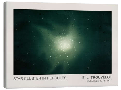 Canvas-taulu Star Clusters in Hercules, Astronomical Drawing