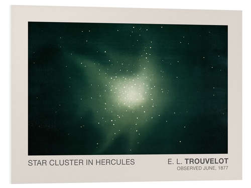 Foam board print Star Clusters in Hercules, Astronomical Drawing