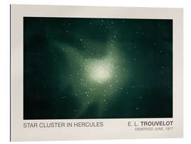 Cuadro de plexi-alu Star Clusters in Hercules, Astronomical Drawing