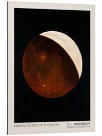 Magnettafel Partielle Mondfinsternis, astronomische Zeichnung