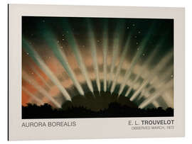 Magnettafel Aurora Borealis, astronomische Zeichnung