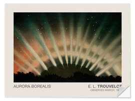 Sticker mural Aurora Borealis, Astronomical Drawing